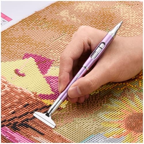benote Diamond Art Painting Pen Refillable Wax Pen for Diamond Art Kit Accessories Self-Stick Drill Pens with Metal Correction Plate for 5D Craft DIY Nail - B18 thumbnail 8