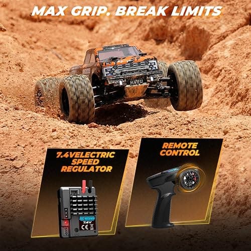 HAIBOXING 1:18 Scale RC Monster Truck 18859E, 2.4GHz Remote Control Fast RC Car 36km/h 4WD Off-Road Water-Resistant Electric Powered Vehicle with Dual Batteries, Ideal for Kids and Adults thumbnail 2