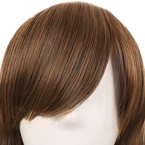 MapofBeauty 28"/70cm Women Side Bangs Long Curly Hair Cosplay Wig(Brown) thumbnail 3
