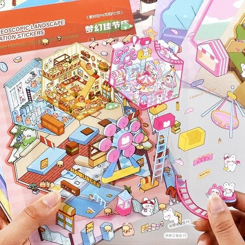 20 Sets DIY 3D Sticker Scene Collection Book thumbnail 2