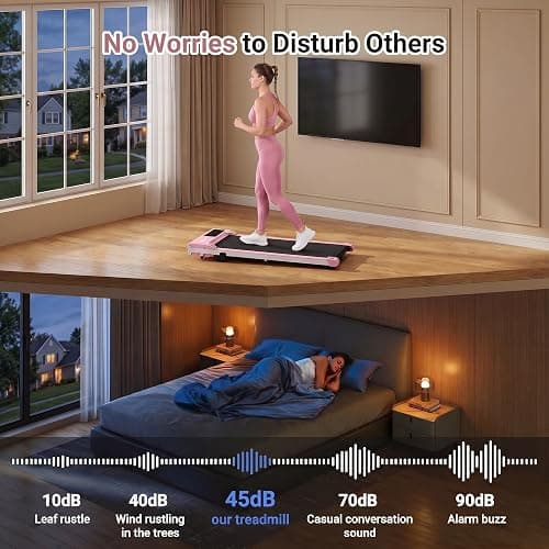 Walking Pad Treadmill, Funmily 3.0HP Under Desk Treadmill for Home/Office, 2026 Upgrade 3-in-1 Portable Treadmills with Remote Control, LED Display, 300 Lb Capacity,No Assembly Required thumbnail 3