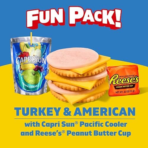 Lunchables Turkey & American with Capri Sun Pacific Cooler & Reese's Peanut Butter Cup Fun Pack, 2.9 oz & 6 fl oz Package thumbnail 5
