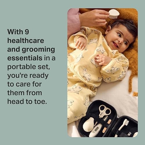 Tommee Tippee Baby Healthcare and Grooming Kit, 9X Essential Newborn Care Items for Home and Travel, Wipe-Clean and Waterproof Travel Case thumbnail 4