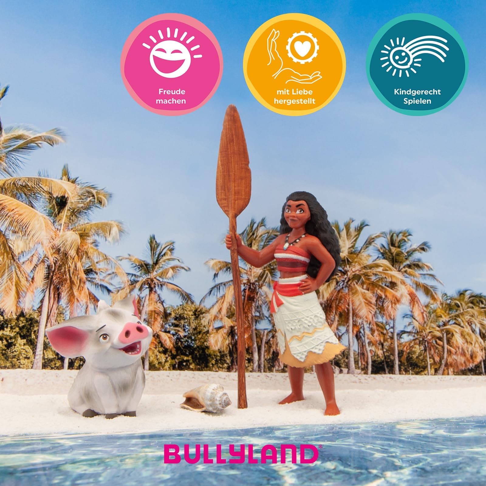 Bullyland 13187 - Play Figure, Walt Disney Vaiana, Pig Pua, Approx. 4.5 cm, Ideal as Cake Figure, Detailed, PVC-Free, Great Gift for Kids to Play Imaginatively thumbnail 5