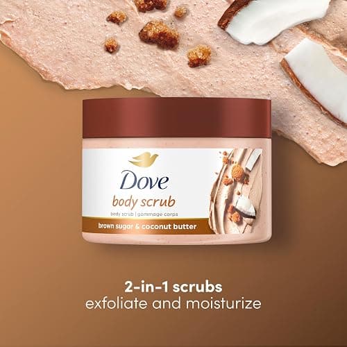Dove Scrub Brown Sugar & Coconut Butter For Silky Smooth Skin Body Scrub Exfoliates & Restores Skin's Natural Nutrients 298ml thumbnail 6