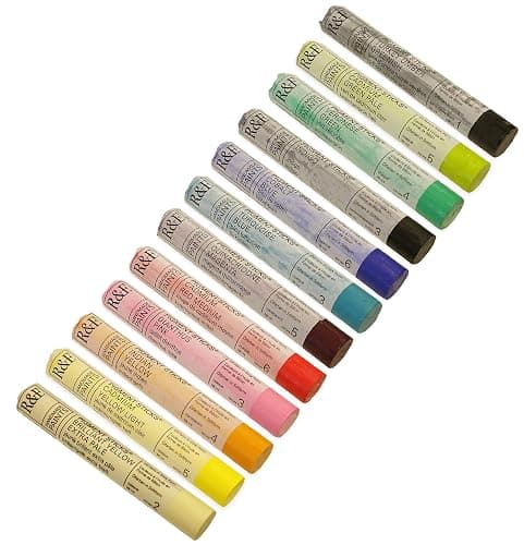 R&F Handmade Paints - Professional Oil Pigment Stick, Painters Dozen, Set of 12 Colors thumbnail 2