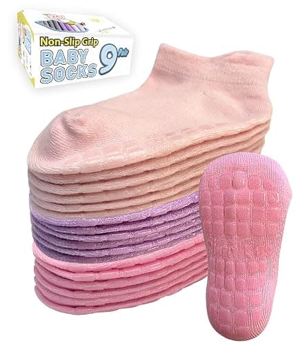 Simply Kids Baby Non-Slip Ankle Socks – Superior Grip, Soft Cotton, for Active Toddler Girls & Boys (Ages 0-7) - Image 1
