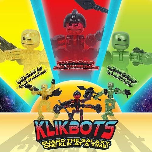 Zing Klikbot Galaxy Pack, Set of 3 Poseable Action Figures with Weapons, Includes 1 Hero (Ice), 1 Villain (Maze) and 1 Guardian (Scorpion), Stop Motion Animation Figure, Great for Kids Ages 6 and Up thumbnail 6