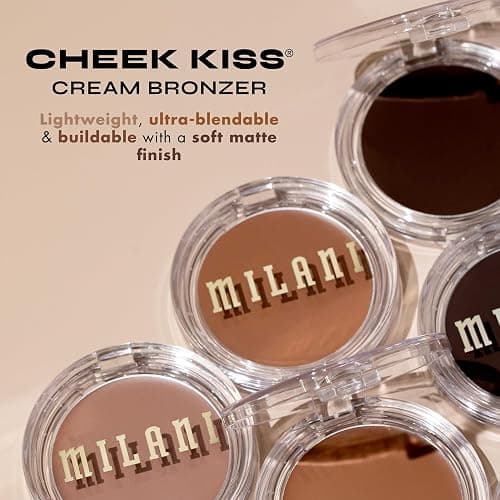 Milani Cheek Kiss Cream Bronzer, 110 - Hey Honey, Vegan & Cruelty-Free, Made in Korea, Lightweight Glow, Soft Matte Finish thumbnail 3