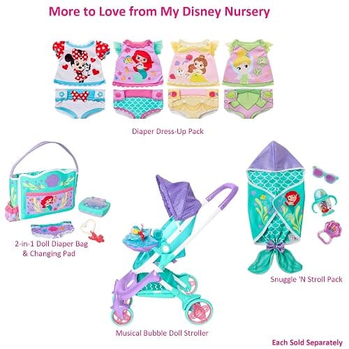 My Disney Nursery Baby Doll Clothes & Accessories, Tinker Bell Diaper Accessory Pack Inspired by Disney's Tinker Bell Character! Includes Doll T-Shirt, Doll Diaper Cover, Clip with Charm thumbnail 10