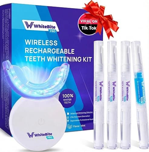 Whitebite Pro Teeth Whitening Kit for Sensitive Teeth – Dual LED Light + 35% Carbamide Peroxide Gel + Remineralizing Gel | Dental-Grade Whitening at Home - Image 1