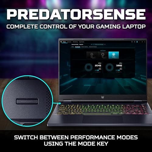 Acer Predator Helios Neo 14 PHN14-51 Gaming Laptop - Intel Core Ultra 5 125H, 16GB, 512GB SSD, NVIDIA GeForce RTX 4060 8G, 14.5" WQXGA IPS 120Hz, Windows 11, Black - U5 125H - 16 GB - 512 GB - RTX 4060 - 14.5-inch WQXGA 120Hz IPS thumbnail 8