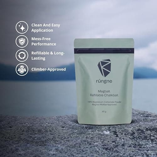 RUNGNE Premium Sports Chalk for Rock Climbing, Bouldering, and Weightlifting - High-Performance Chalk for Superior Grip and Sweat Resistance thumbnail 2