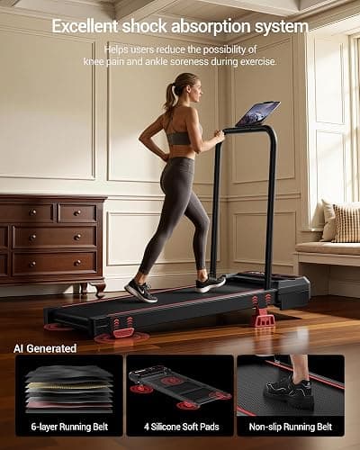 CURSOR FITNESS Walking Pad with Vibration Plate with 14% Incline | 3.0HP Quiet Motor 3 Adjustable Vibration Modes 265LBS Capacity with Remote Control & LED Display Under Desk Office thumbnail 5