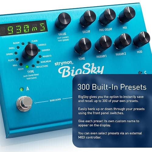 Strymon BigSky Multi Reverb Guitar Effects Pedal with 12 Unique Reverb Machines for Electric and Acoustic Guitar, Synths, Vocals and Keyboards thumbnail 3