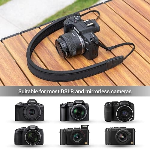 Soft Camera Shoulder Strap Neck Strap for Sony ZV-E10 II ZV-E10 R50 R50V R100 R10 Canon EOS M50 Mark II M50 Ricoh G900 II G900SE II Fuji X-E5, Comfortable & Breathable Mirrorless Compact Camera Strap thumbnail 3