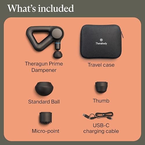 TheraGun Therabody Prime (5th Generation) - Deep Tissue Percussion Therapy Massage Gun - Bluetooth Enabled, Personal Massager for Pain Relief in Neck, Back, Leg, Shoulder and Body (Black) thumbnail 9