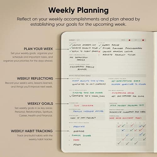 Dated, 2026 Planner, 8.5" x 11" - The #1 Productivity Planner to Achieve Your 2026 Goals - Planner 2026-2027 by PRODUCTIVITY STORE (A4, GREY) thumbnail 4
