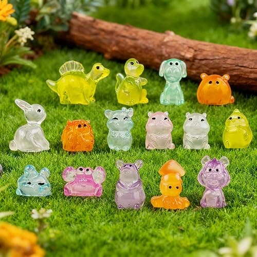 50 Pcs Glow in The Dark Mini Resin Animals Blind Bags, Mystery Figurines for DIY Crafts, Fairy Garden Decor, Dollhouse Accessories, Party Favors & Kids Surprise Gifts thumbnail 6