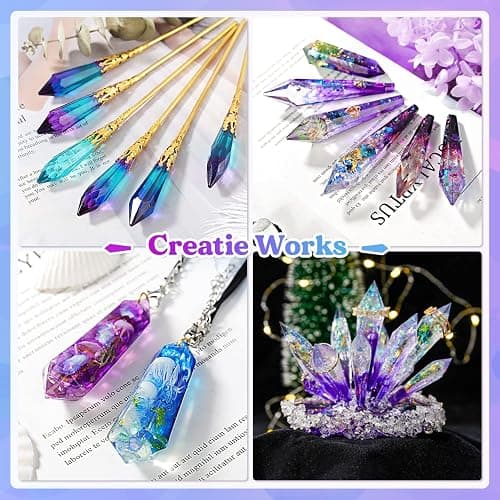 LET'S RESIN Resin Molds 18Pcs Pendulum Crystal Silicone Molds,Multi-Facet UV Resin Jewelry Molds for Quartz Crystals Pendants, Necklace thumbnail 6