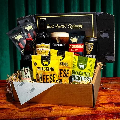 Serious Pig & Guinness Gift Box | With Guinness Glass | Stout Beer and Gourmet Pub Snacks (10 Pack) thumbnail 3