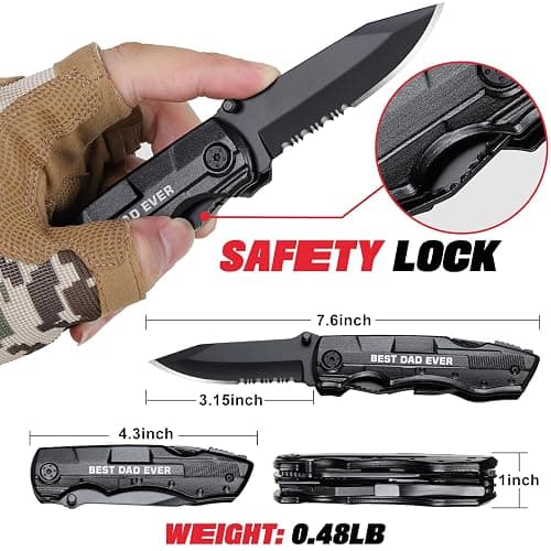 Dad Gifts from Daughter Son, BEST DAD EVER Multitool Knife, Dad Gifts for Christmas, Best Dad Gifts, Dad Birthday Gift, Gifts Idea for Dad, Fathers Day thumbnail 3
