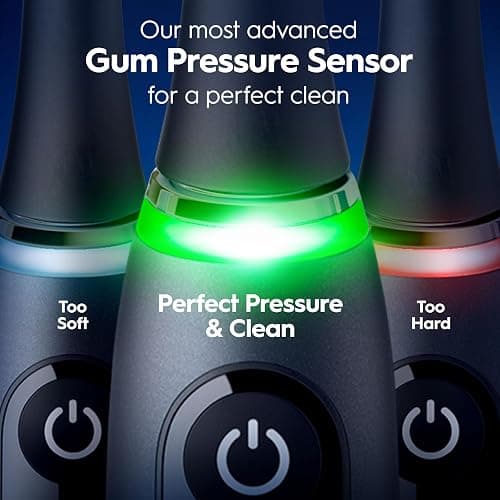 Oral-B Rechargeable Electric Toothbrush, iO5 Customizable Clean, 5 Cleaning Modes, Visual Pressure Sensor to Protect Gums, Travel Case, White thumbnail 4