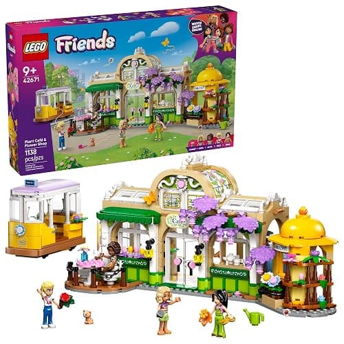 LEGO Friends Plant Café & Flower Shop Pretend Play Building Toy - Playset with 4 Minidolls and Cat Toy for Creative Storytelling - Birthday Gift Idea for Girls and Boys, Ages 9 and Up - 42671 - Image 1