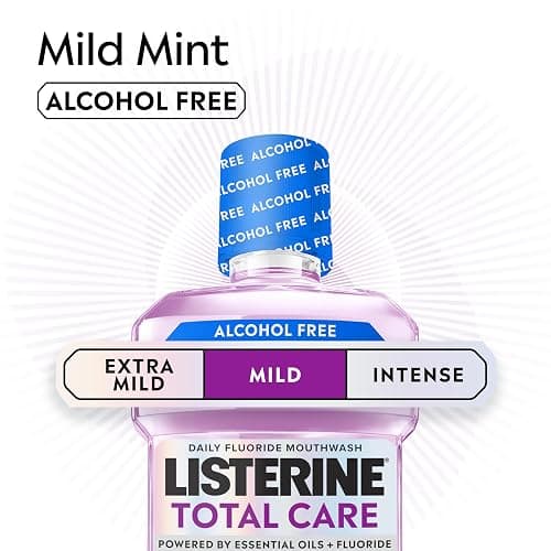 Listerine Total Care Mild Taste (Alcohol Free) Antibacterial Mouthwash (500ml), Fresh Mint Flavour With 6-in-1 Benefits thumbnail 4