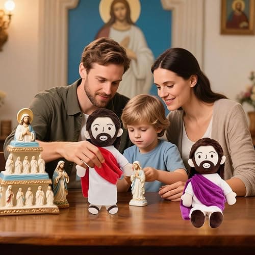 Yelakey 13" Jesus Plush Jesus Stuffed Doll Religious Easter Gifts for Kids Party Favors (Red) thumbnail 5