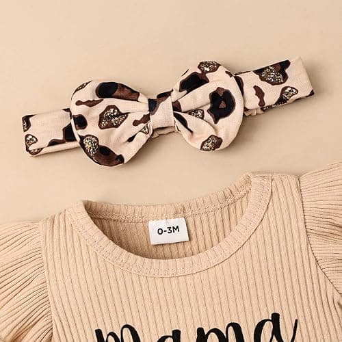 CETEPY Baby Girl Clothes Newborn Romper Ruffle Sleeve Short Jeans Skirt with Headband Infant Outfits Set 0-18 Months thumbnail 4