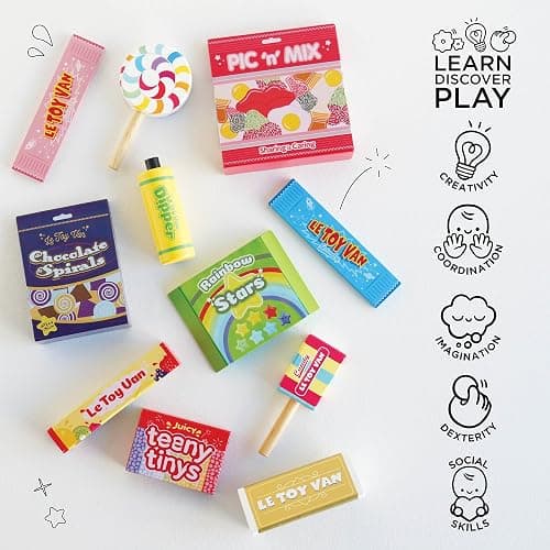 Le Toy Van - Pretend Play Wooden Candy Play Food Set | Kids Role Play Wooden Food Toy | Great As a Gift - Suitable for 2 Years + (TV335) thumbnail 6