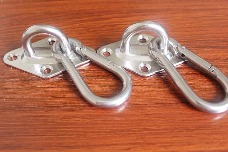 MHMYDZ 1000 lb Capacity Heavy Duty Hammock Hanging kit Ultra Durable Hooks Carabiners for Hammock Stand Hammocks Swing Chair,Multiple Indoor Outdoor Suspension Ceiling Hooks thumbnail 7