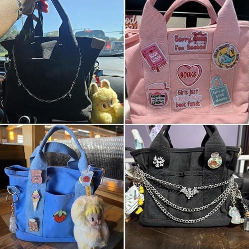IwIeIaIrI Small Tote Bag with Zipper,Mini Tote Bag for Women,Crossbody Bag Shoulder Bag Friends Birthday Gifts thumbnail 2