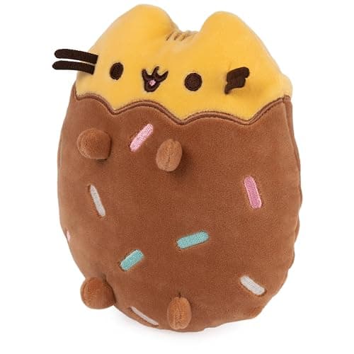 GUND Pusheen Chocolate Dipped Cookie Squisheen, Stuffed Animal for Ages 8 and Up, Brown/Yellow, 6” thumbnail 3