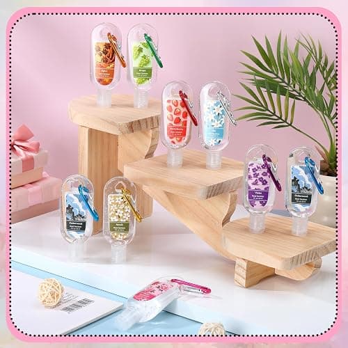 Sacubee 24 Pack Christmas Scented Hand Sanitizers Keychain Gift Flower Mini Hand Sanitizer Bulk 1 oz Travel Gift Set Christmas Party Favors Bags Stocking Stuffers, Homeless Care Package Supplies thumbnail 3