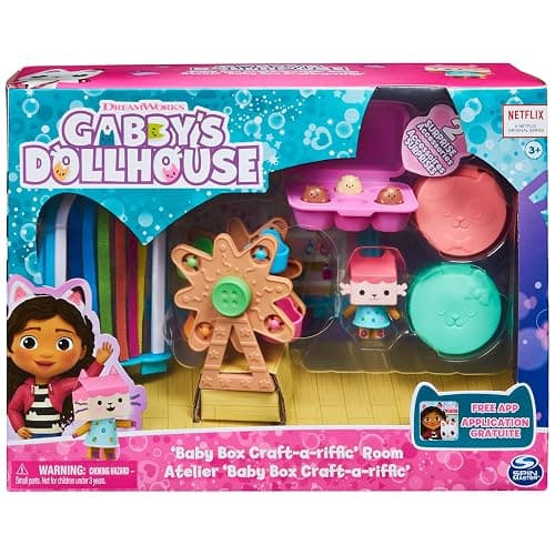 Gabby's Dollhouse, Baby Box Cat Craft-A-Riffic Room with Exclusive Figure, Accessories, Furniture and Dollhouse Delivery, Kids Toys for Ages 3 and up thumbnail 2