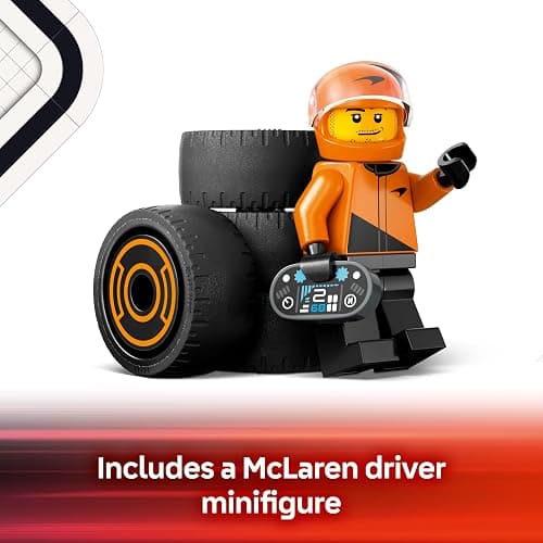 LEGO City F1 Driver with McLaren Race Car - Formula 1 Building Toy with a Racing Driver Minifigure - Small Birthday Gift Idea for 6+ Year Old Boys & Girls or Adult Motorsport Fans - 60442 thumbnail 6
