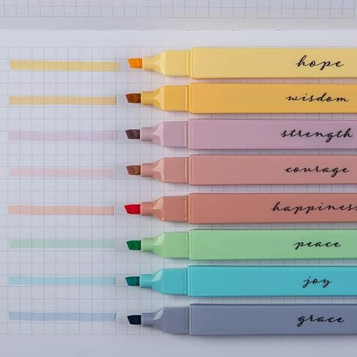 DIVERSEBEE Bible Highlighters with Soft Chisel Tip, 8 Pack Assorted Colors Pens No Bleed, Quick Dry Set, Cute Aesthetic Markers, Bible Study Journaling Supplies and Accessories (Pastel) thumbnail 3