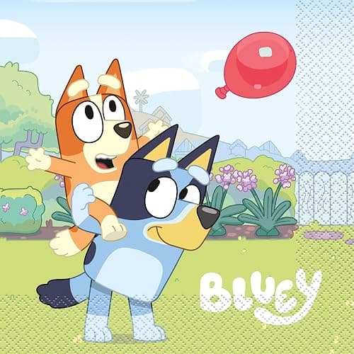 Bluey Birthday Party Supplies Bundle81 Official Licensed Items: Dessert Plates, Dinner Plates, Napkins, Cups, Tablecloth thumbnail 5
