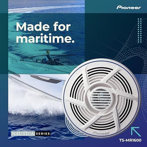Pioneer TS-MR1600 6.5” Speakers (Pair) – 100W Max, Water-Resistant + UV-Protected, Built for Boats, UTV, ATV, SXS, Outdoor, Marine, All Purpose Speakers - 6.5" Marine Coaxial - 100W thumbnail 2