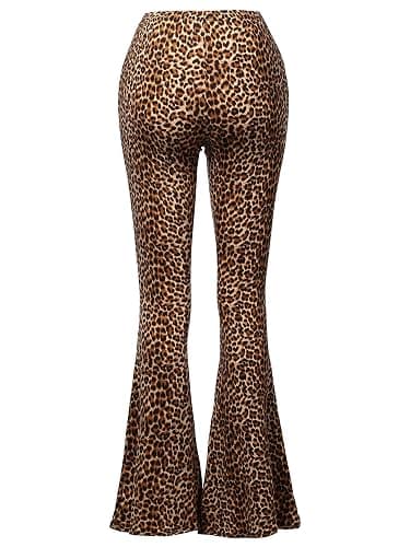 SSOULM Women's Stretchy Wide Leg High Waist Bell Bottom Flare Pants with Plus Size thumbnail 3