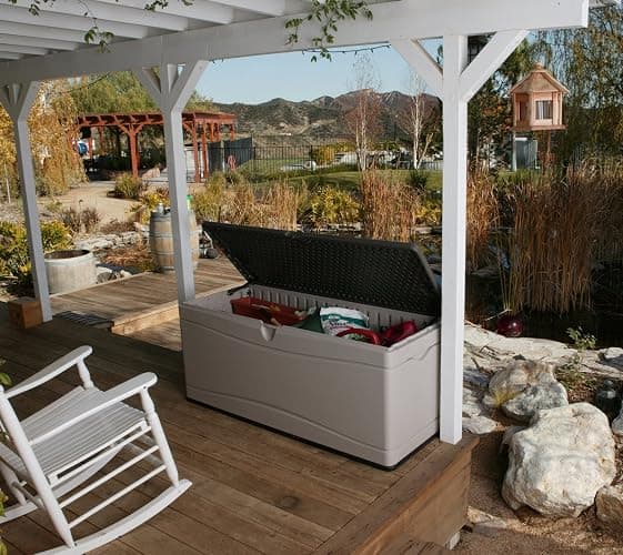 LIFETIME 60012 Extra Large Deck Box, 130 Gallon, Desert Sand/Brown thumbnail 7