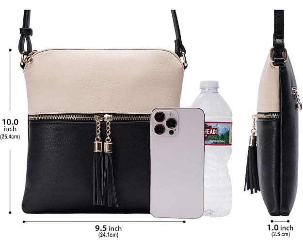Solene Womens Lightweight Medium Crossbody Purse with Tassel, Perfect Size Crossbody Bags for Daily Use, travel thumbnail 6