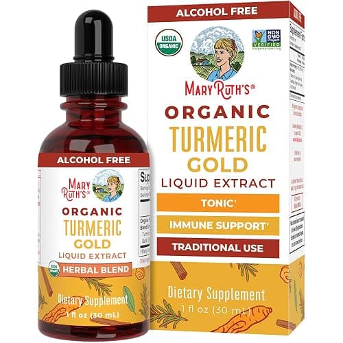 MaryRuth Organics USDA Turmeric Gold Liquid Drops | Herbal Blend | Turmeric Curcumin | Black Pepper | Cassia Cinnamon Bark | Ginger Root | Immune Support | Non-GMO Project Verified | Vegan | 1oz - Image 1