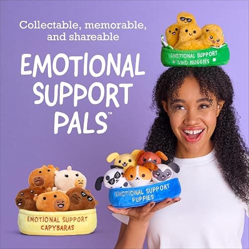 Emotional Support Capybaras by Relatable, Cuddly Stuffed Animals and Plushies Set, Includes 5 Capybara Plush Toys with Carrying Basket, Cute Stuff and Great Gift for Loved Ones of All Ages thumbnail 7