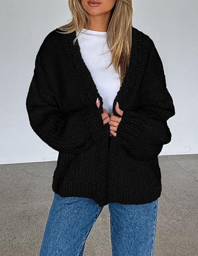 PRETTYGARDEN Cardigan Sweaters for Women Trendy Fall Fashion 2026 Long Sleeve Chunky Knit Cardigans Winter Clothing Outfits thumbnail 8