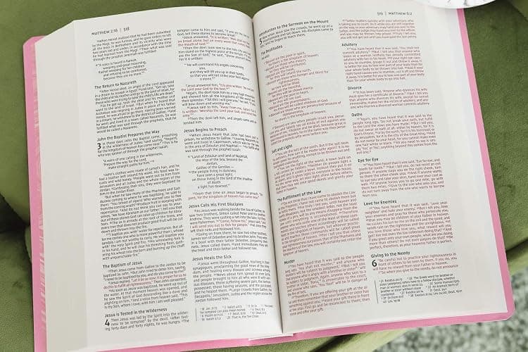NIV, Gift and Award Bible, Leather-Look, Pink, Red Letter, Comfort Print thumbnail 4