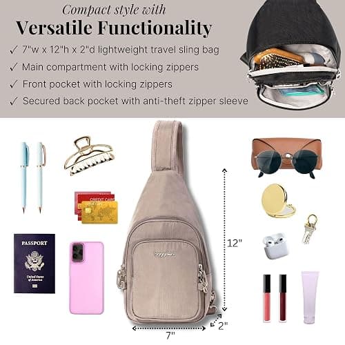 Baggallini womens Securtex Anti-theft Daytripper Sling thumbnail 5