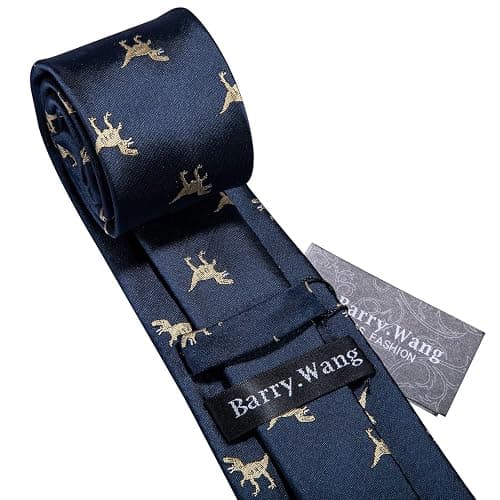Barry.Wang Mens Tie Set Paisley Silk Necktie with Pocket Square Cufflinks | Woven Jacquard Classic Neckties,for Formal,Wedding,Party,Business,Prom thumbnail 4